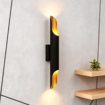 Brilagi - Stenska svetilka KALMAR 2xE27/40W/230V črna/bronasta