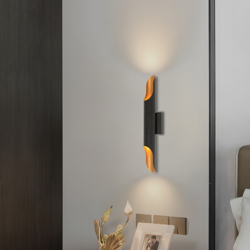 Brilagi - Stenska svetilka KALMAR 2xE27/40W/230V črna/bronasta