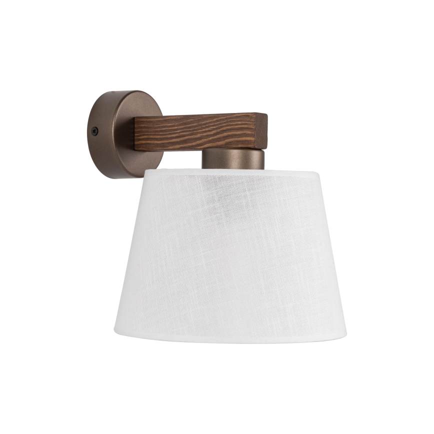 Brilagi - Stenska svetilka LATTE 1xE27/60W/230V borovina/bela