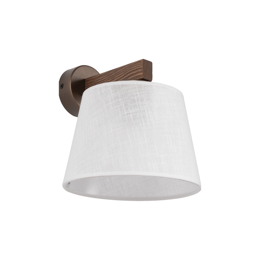 Brilagi - Stenska svetilka LATTE 1xE27/60W/230V borovina/bela