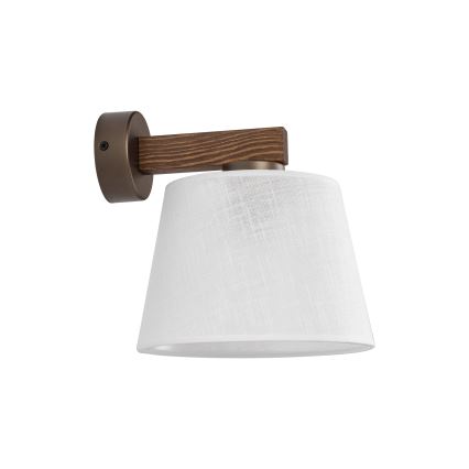 Brilagi - Stenska svetilka LATTE 1xE27/60W/230V borovina/bela