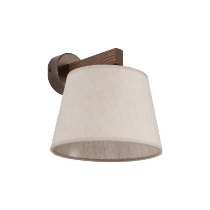 Brilagi - Stenska svetilka LATTE 1xE27/60W/230V borovina/bež