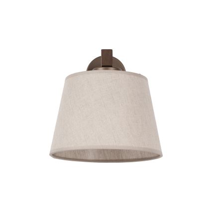 Brilagi - Stenska svetilka LATTE 1xE27/60W/230V borovina/bež