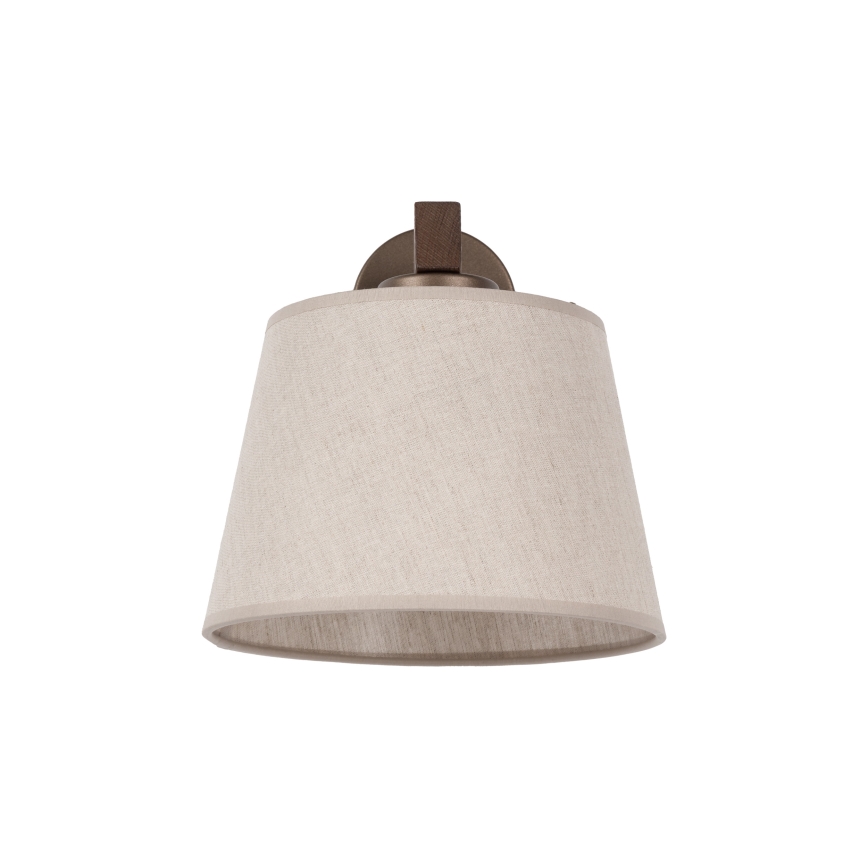 Brilagi - Stenska svetilka LATTE 1xE27/60W/230V borovina/bež