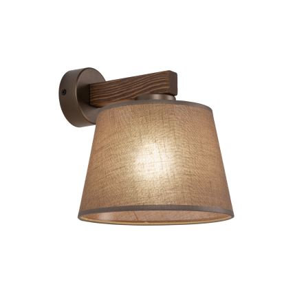 Brilagi - Stenska svetilka LATTE 1xE27/60W/230V macesen/rjava