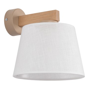 Brilagi - Stenska svetilka LATTE SABIA 1xE27/60W/230V borovica/bela