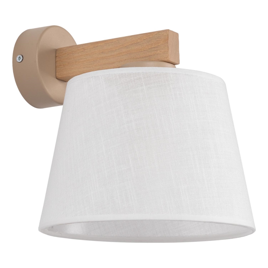 Brilagi - Stenska svetilka LATTE SABIA 1xE27/60W/230V borovica/bela