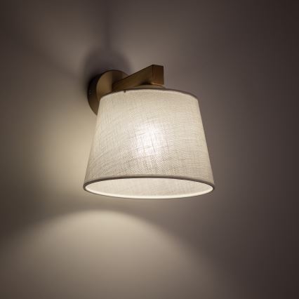 Brilagi - Stenska svetilka LATTE SABIA 1xE27/60W/230V borovica/bela