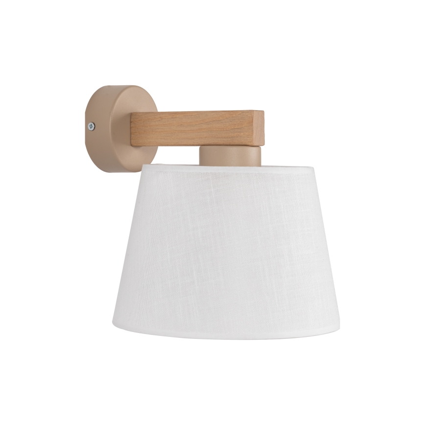 Brilagi - Stenska svetilka LATTE SABIA 1xE27/60W/230V borovica/bela