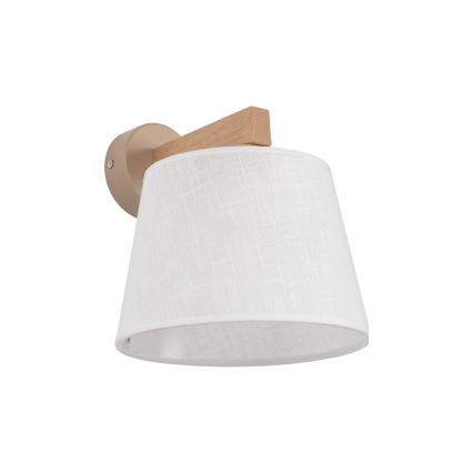 Brilagi - Stenska svetilka LATTE SABIA 1xE27/60W/230V borovica/bela