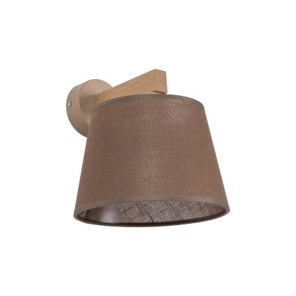 Brilagi - Stenska svetilka LATTE SABIA 1xE27/60W/230V borovica/rjava