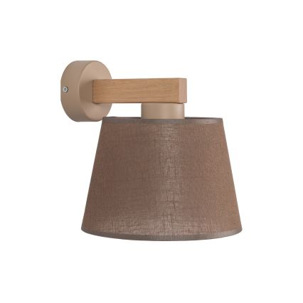 Brilagi - Stenska svetilka LATTE SABIA 1xE27/60W/230V borovica/rjava