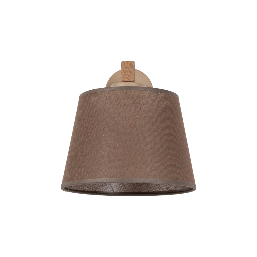 Brilagi - Stenska svetilka LATTE SABIA 1xE27/60W/230V borovica/rjava