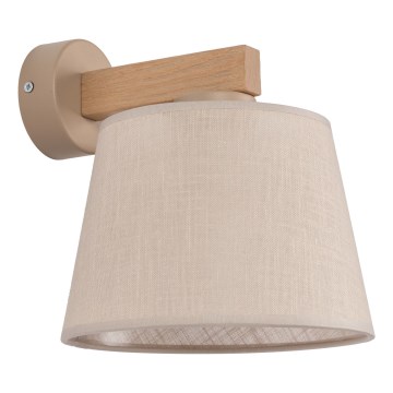 Brilagi - Stenska svetilka LATTE SABIA 1xE27/60W/230V borovina/bež