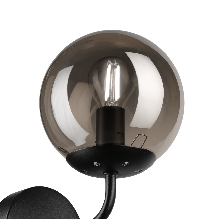 Brilagi - Stenska svetilka MALIVA 1xE14/15W/230V črna/dimljena