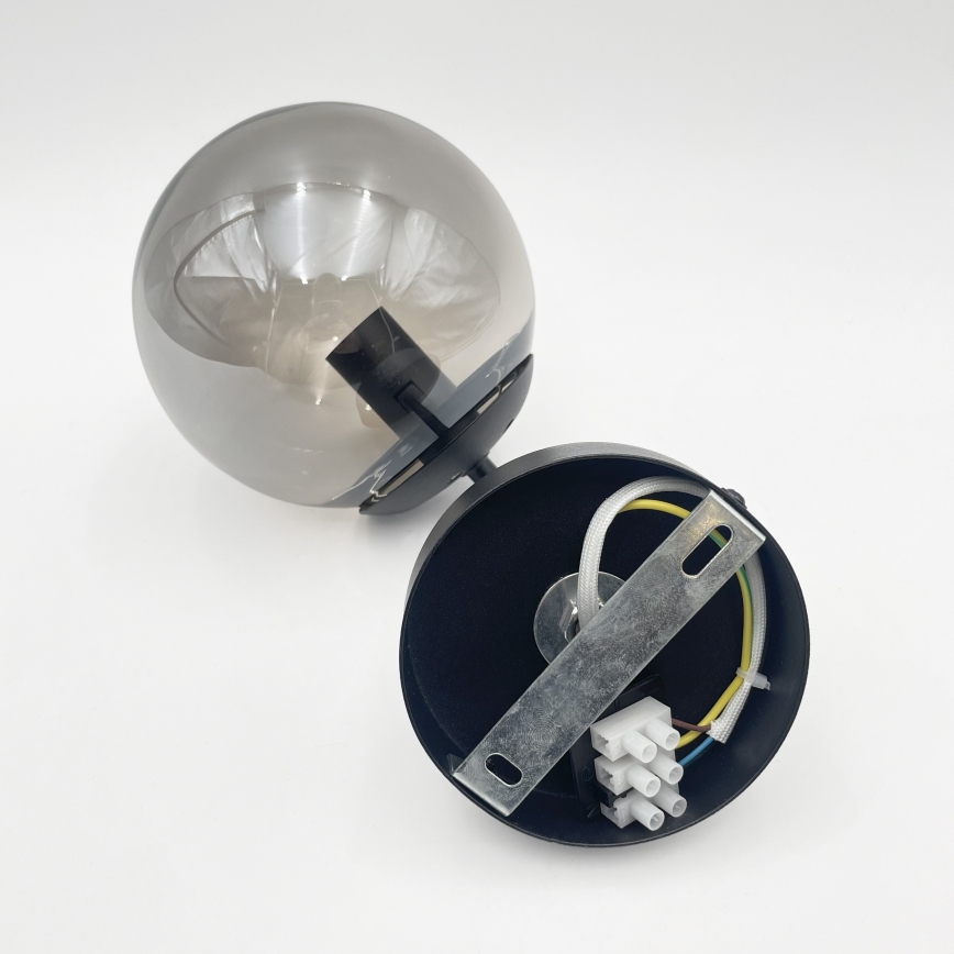 Brilagi - Stenska svetilka MALIVA 1xE14/15W/230V črna/dimljena