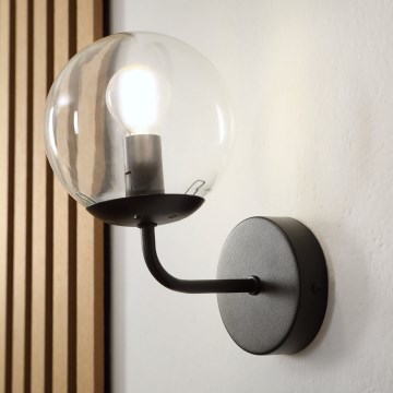 Brilagi - Stenska svetilka MALIVA 1xE14/15W/230V črna/prozorna