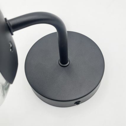 Brilagi - Stenska svetilka MALIVA 1xE14/15W/230V črna/prozorna