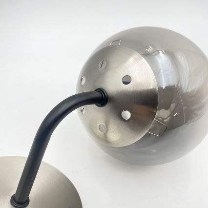 Brilagi - Stenska svetilka MALIVA 1xE14/15W/230V matni krom/dimljeno steklo