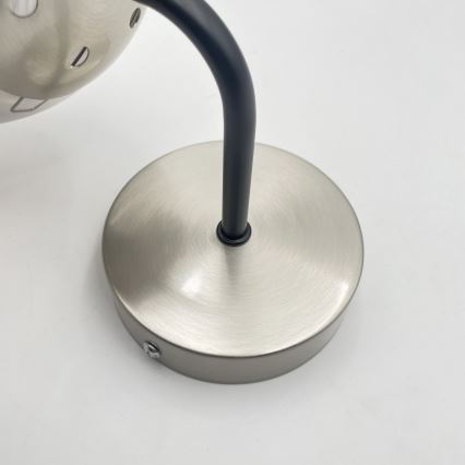 Brilagi - Stenska svetilka MALIVA 1xE14/15W/230V matni krom/dimljeno steklo