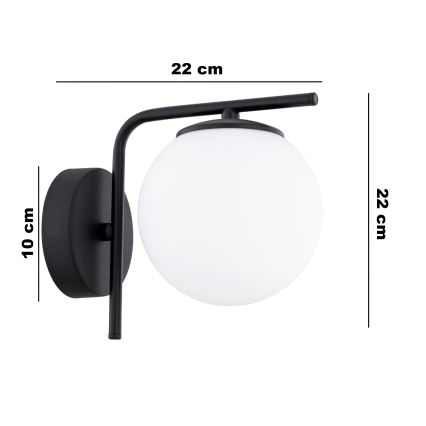 Brilagi - Stenska svetilka MILO 1xE27/60W/230V črna