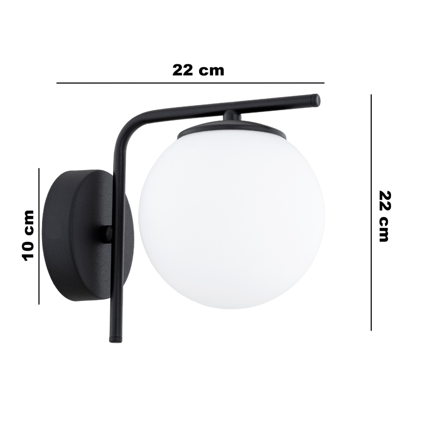 Brilagi - Stenska svetilka MILO 1xE27/60W/230V črna