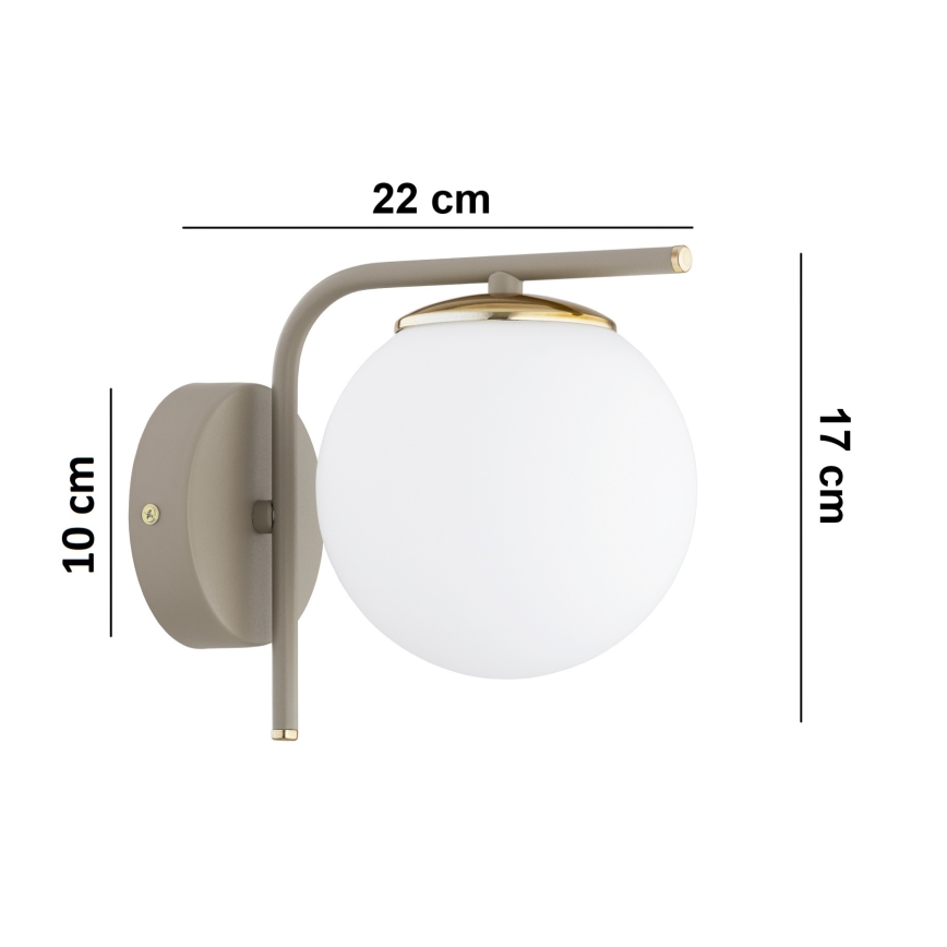Brilagi - Stenska svetilka MILO ECRU 1xE27/60W/230V bežna/zlata