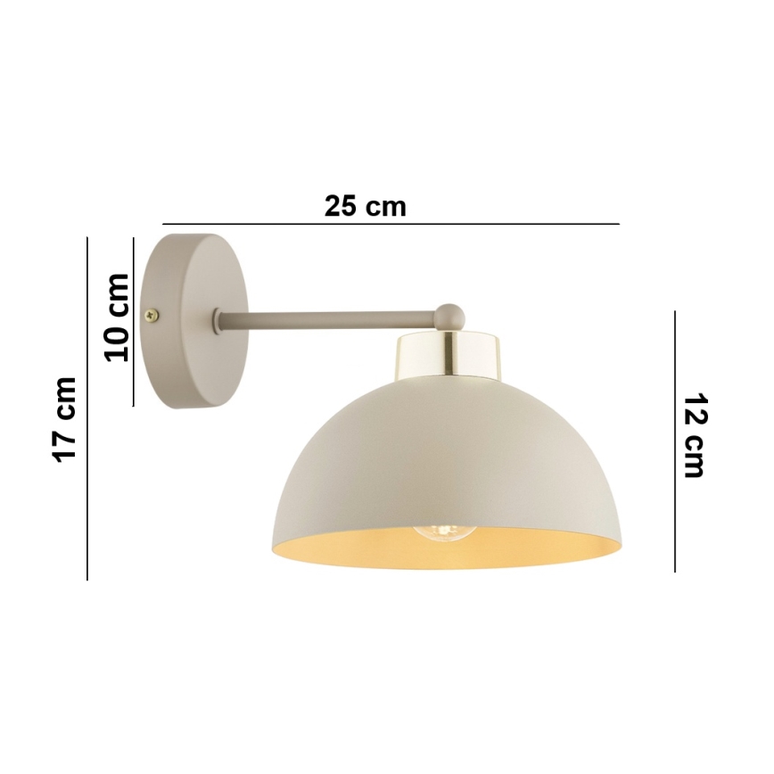 Brilagi - Stenska svetilka MOON 1xE27/60W/230V bež/zlata