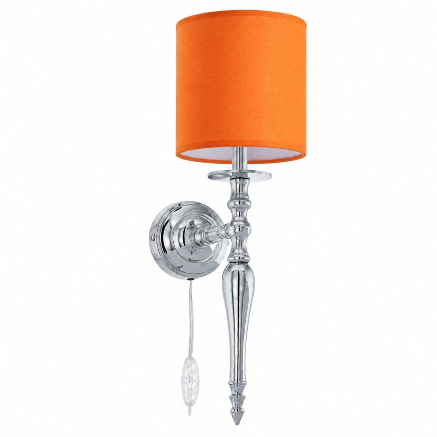 BRILAGI - Stenska svetilka NUBILA 1xE27/60W/230V sijajni krom/oranžna