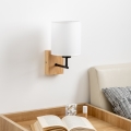 Brilagi - Stenska svetilka NUBILA WOOD 1xE27/25W/230V hrast/bela