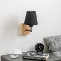 Brilagi - Stenska svetilka NUBILA WOOD 1xE27/25W/230V hrast/črna