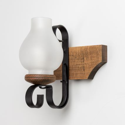 Brilagi - Stenska svetilka QUEEN 1xE14/40W/230V bukev