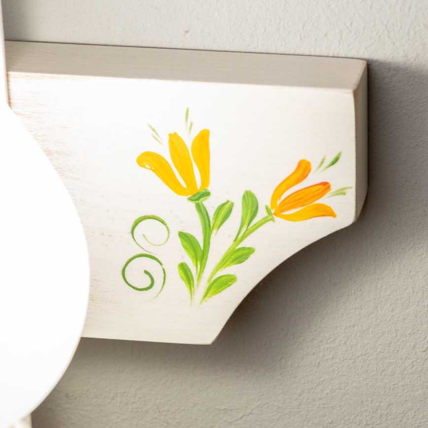 Brilagi - Stenska svetilka QUEEN 1xE14/40W/230V bukev/krem barva