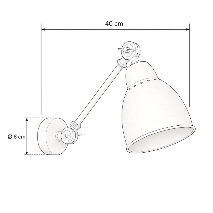 BRILAGI - Stenska svetilka QUILL 1xE27/40W/230V 40 cm bela