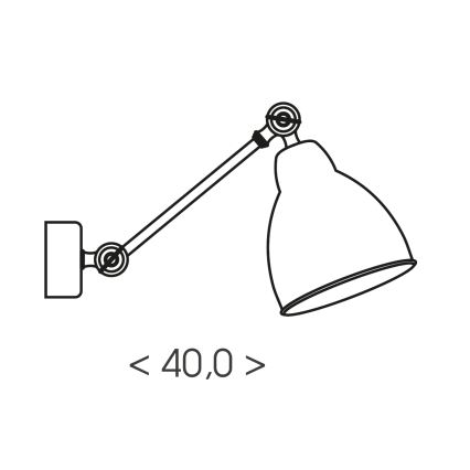Brilagi - Stenska svetilka QUILL 1xE27/40W/230V 40 cm bež