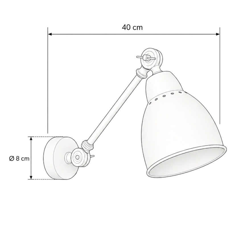 Brilagi - Stenska svetilka QUILL 1xE27/40W/230V 40 cm črna
