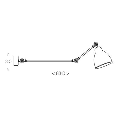 Brilagi - Stenska svetilka QUILL 1xE27/40W/230V 83 cm črna