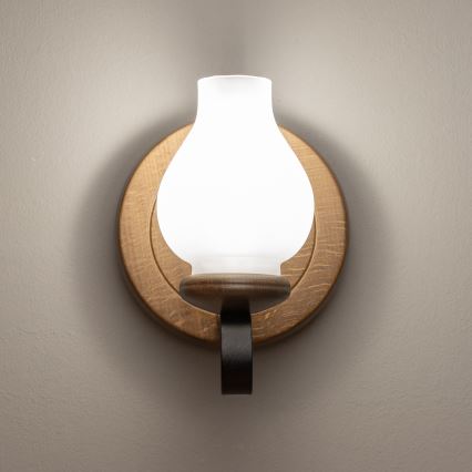 Brilagi - Stenska svetilka ROATA APLICA 1xE14/40W/230V bukev/oreh