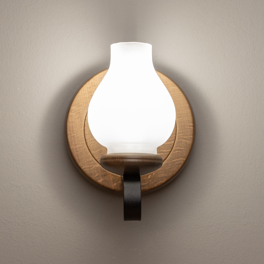 Brilagi - Stenska svetilka ROATA APLICA 1xE14/40W/230V bukev/oreh