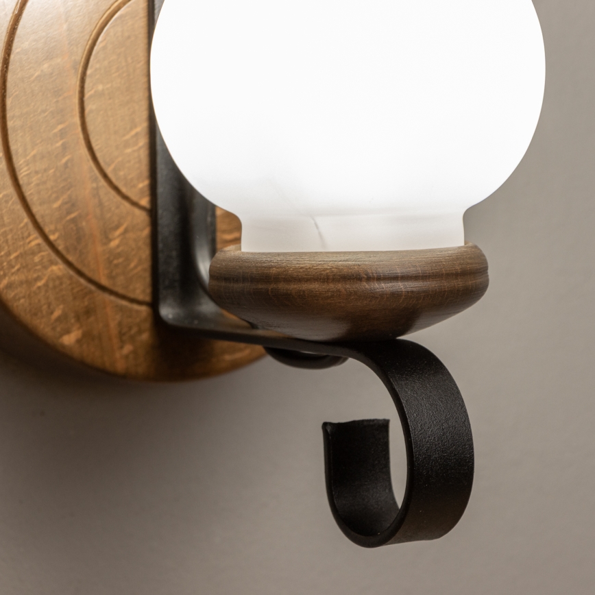 Brilagi - Stenska svetilka ROATA APLICA 1xE14/40W/230V bukev/oreh