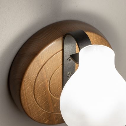 Brilagi - Stenska svetilka ROATA APLICA 1xE14/40W/230V bukev/oreh