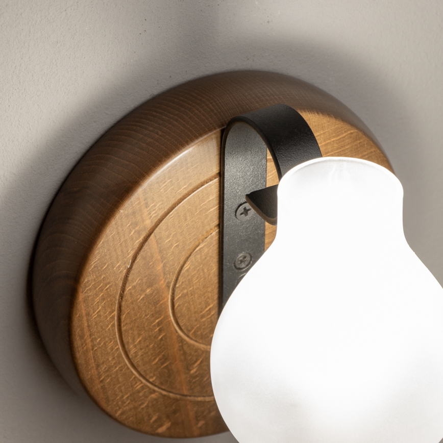 Brilagi - Stenska svetilka ROATA APLICA 1xE14/40W/230V bukev/oreh