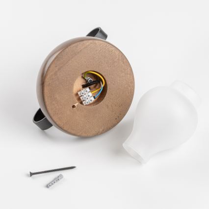 Brilagi - Stenska svetilka ROATA APLICA 1xE14/40W/230V bukev/oreh