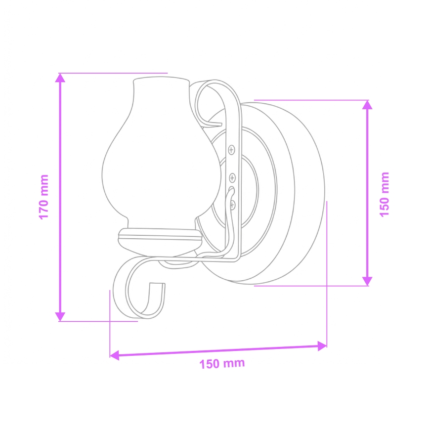 Brilagi - Stenska svetilka ROATA APLICA 1xE14/40W/230V bukev/oreh