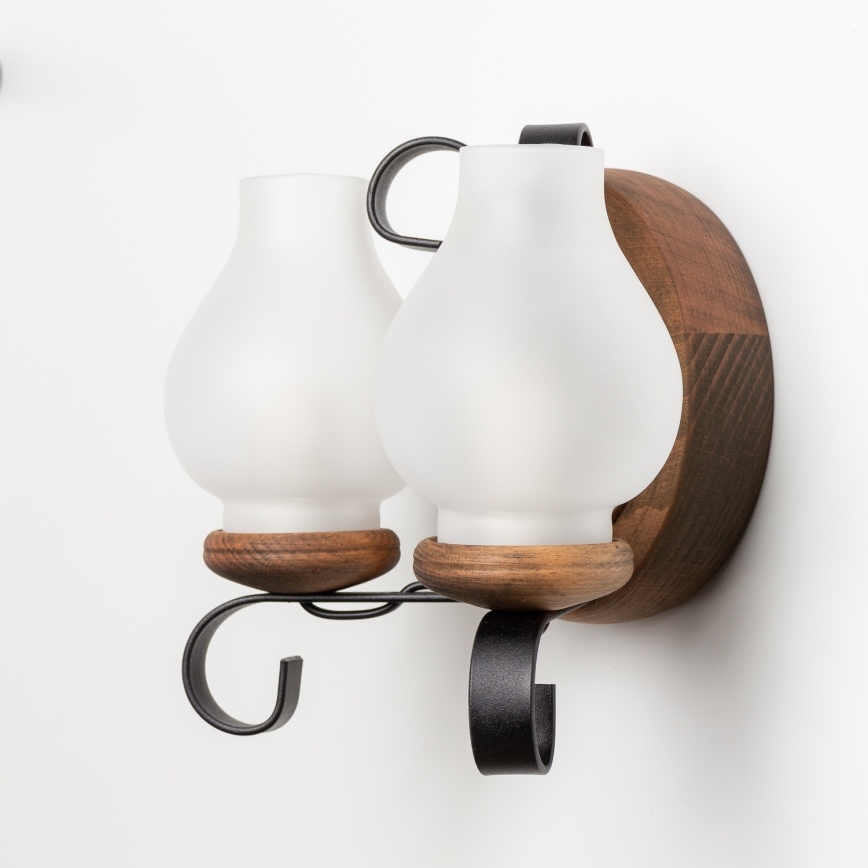 Brilagi - Stenska svetilka ROATA APLICA 2xE14/40W/230V bukev