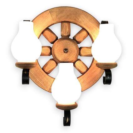 Brilagi - Stenska svetilka ROATA APLICA 3xE14/40W/230V bukev