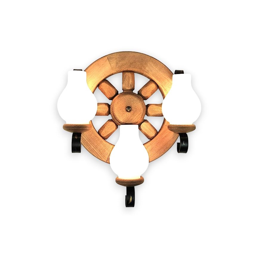 Brilagi - Stenska svetilka ROATA APLICA 3xE14/40W/230V bukev