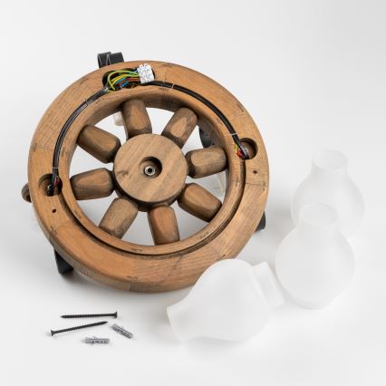 Brilagi - Stenska svetilka ROATA APLICA 3xE14/40W/230V bukev