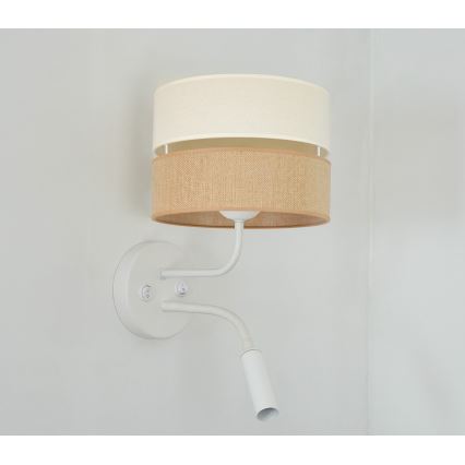 Brilagi - Stenska svetilka ROYAL YUTE 1xE27/15W/230V + 1xG9/6W bež/krem barva/bela
