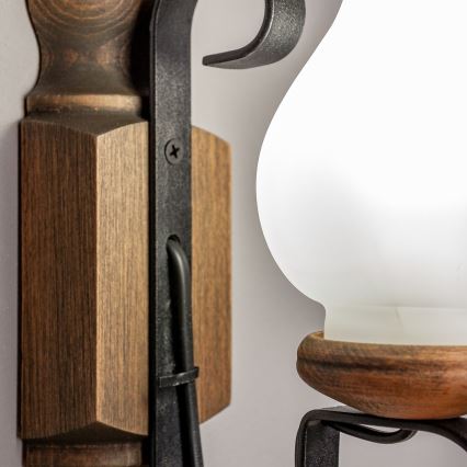 Brilagi - Stenska svetilka RUSTIC 1xE14/40W/230V bukev